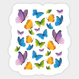 Butterflies and Hibiscus Flowers - Gift Father - Gift Mom Sticker